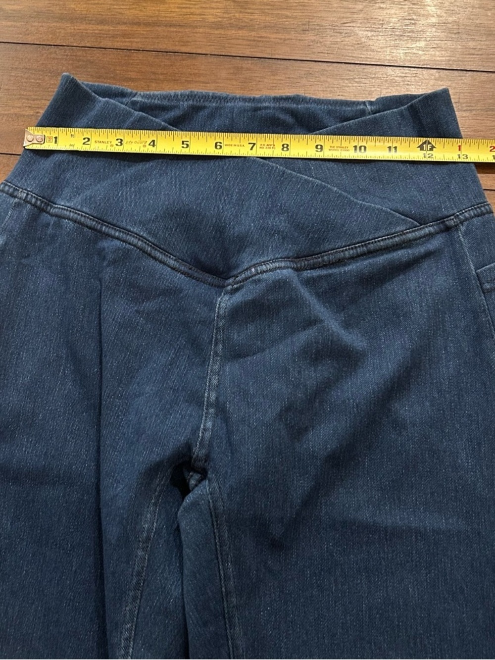 Halara Flex Crossover Pocket Washed Denim Work Leggings Small 7/8 NEW - Picture 11 of 14